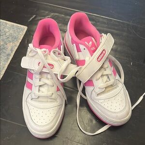 Adidas Kids' White and Pink Sneakers